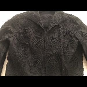 Black jacket. Cotton with swirl pattern